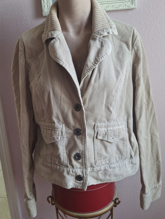 Sonoma Jackets & Blazers - Sonoma Beige Corderoy Jacket with Ribbed Collar